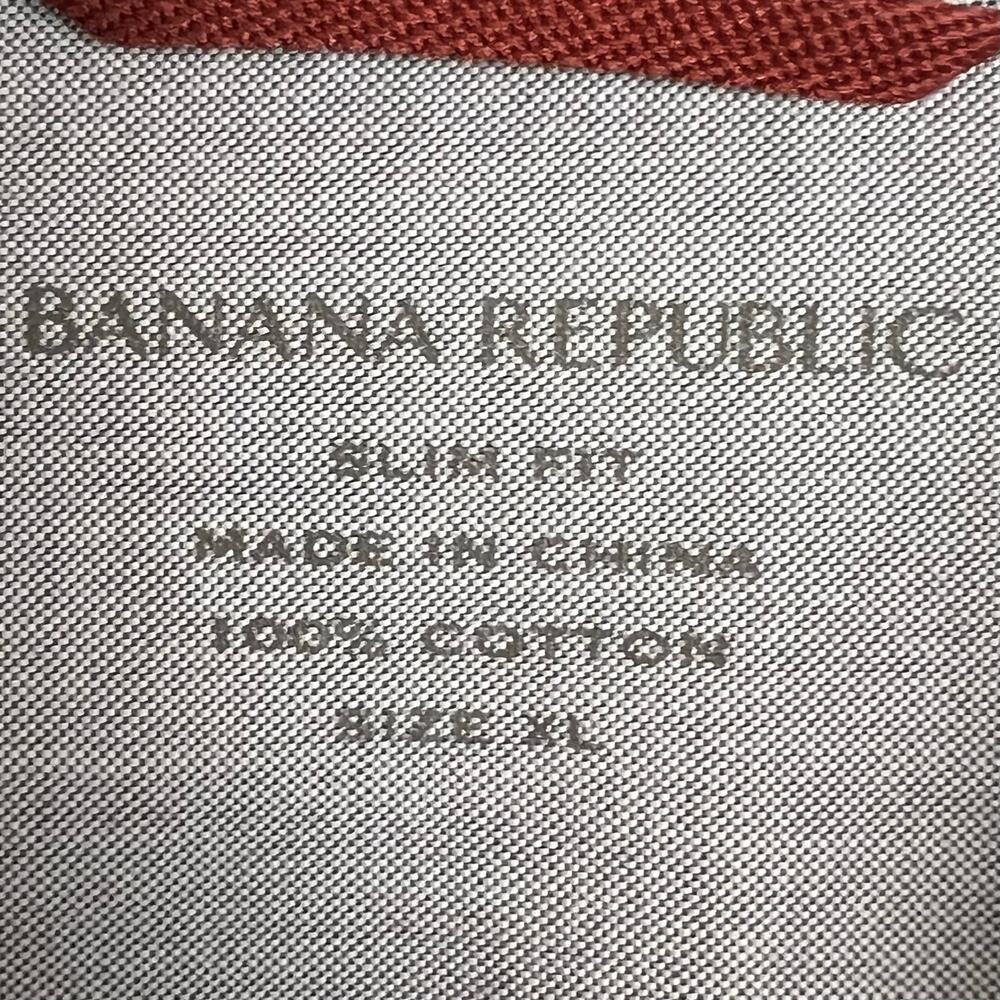 Banana Republic Pearl Snap Shirt men’s XL Slim Fit long sleeve snap up - Picture 4 of 6